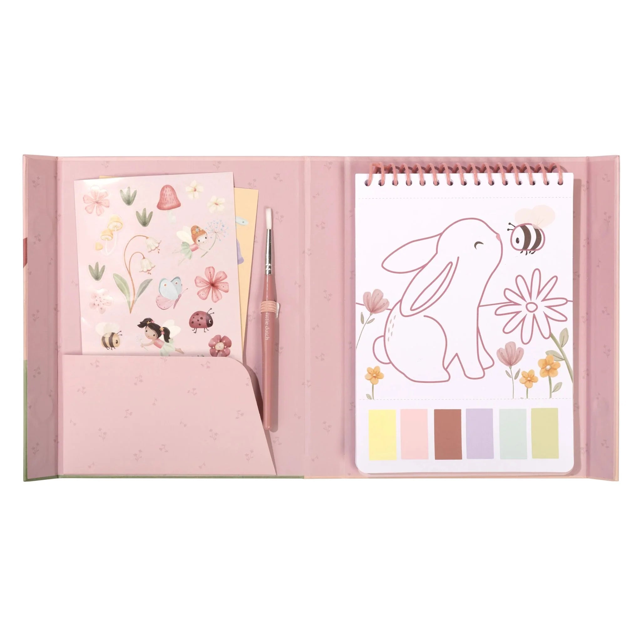 Set de pintura acuarela con stickers
