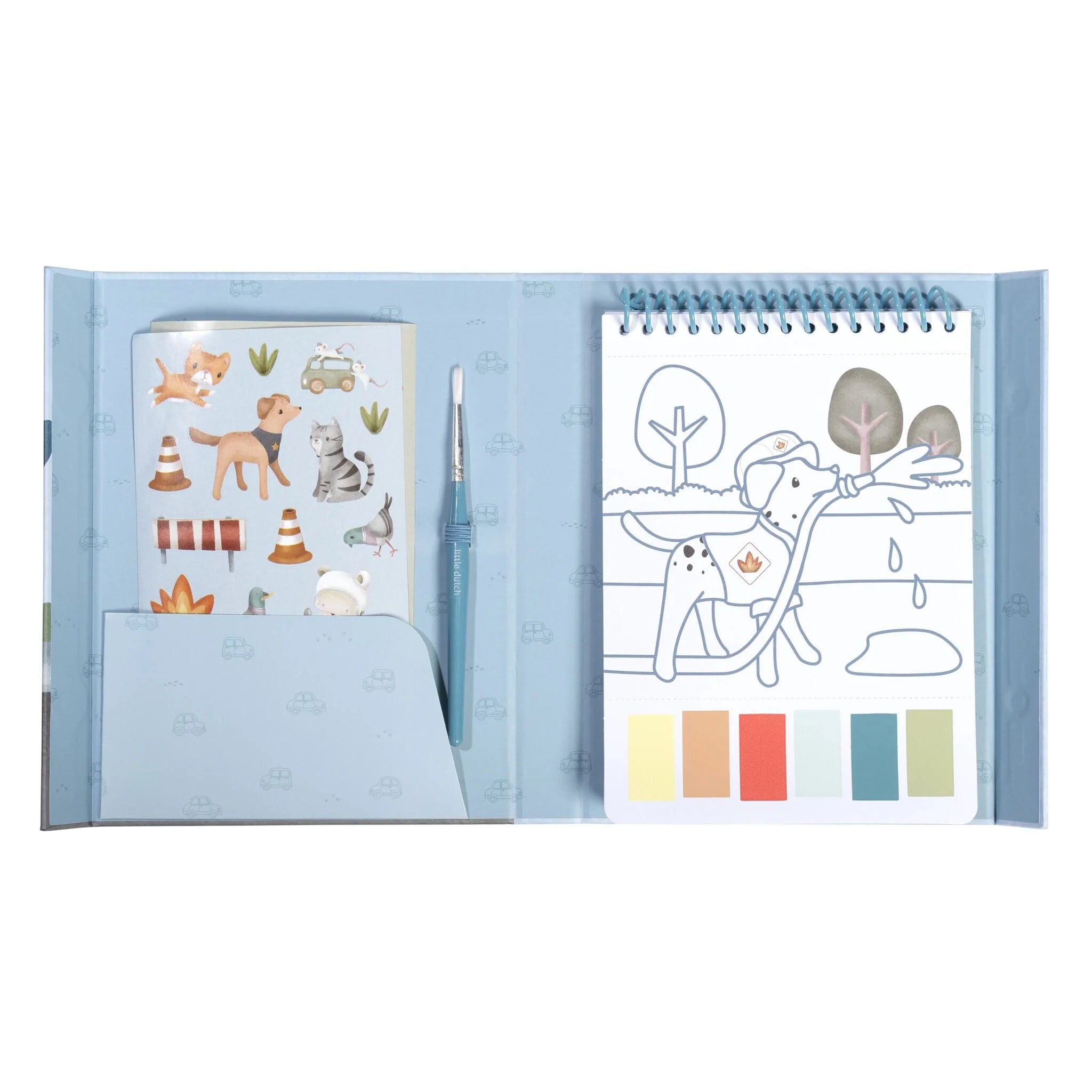 Set de pintura acuarela con stickers
