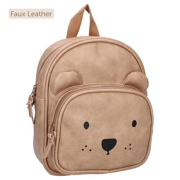 Mochila de cuero - Osito arena