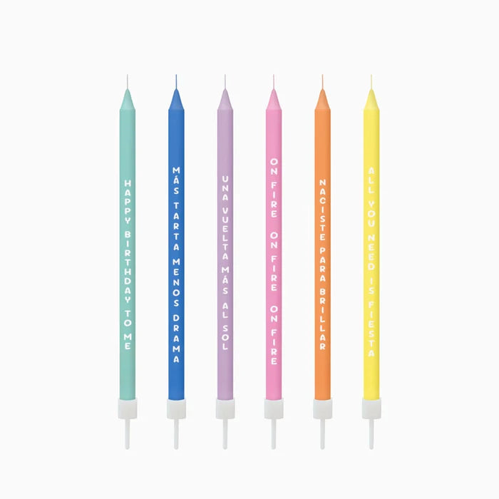 Velas Largas Multicolor