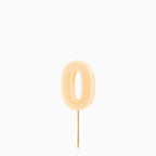 Vela crema Número Pequeña 6 cm