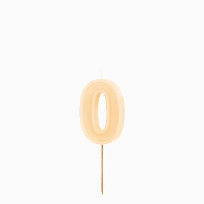 Vela crema Número Pequeña 6 cm