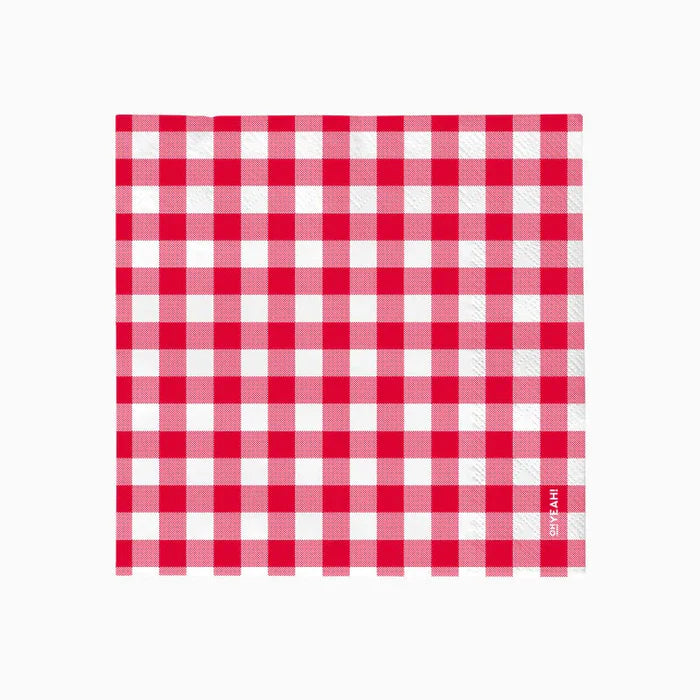 Servilletas Vichy rojo