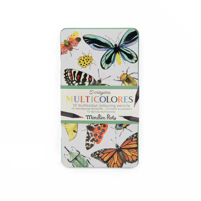 Lata lápices multicolores