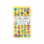 Lata lápices de colores neón