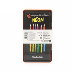 Lata lápices de colores neón