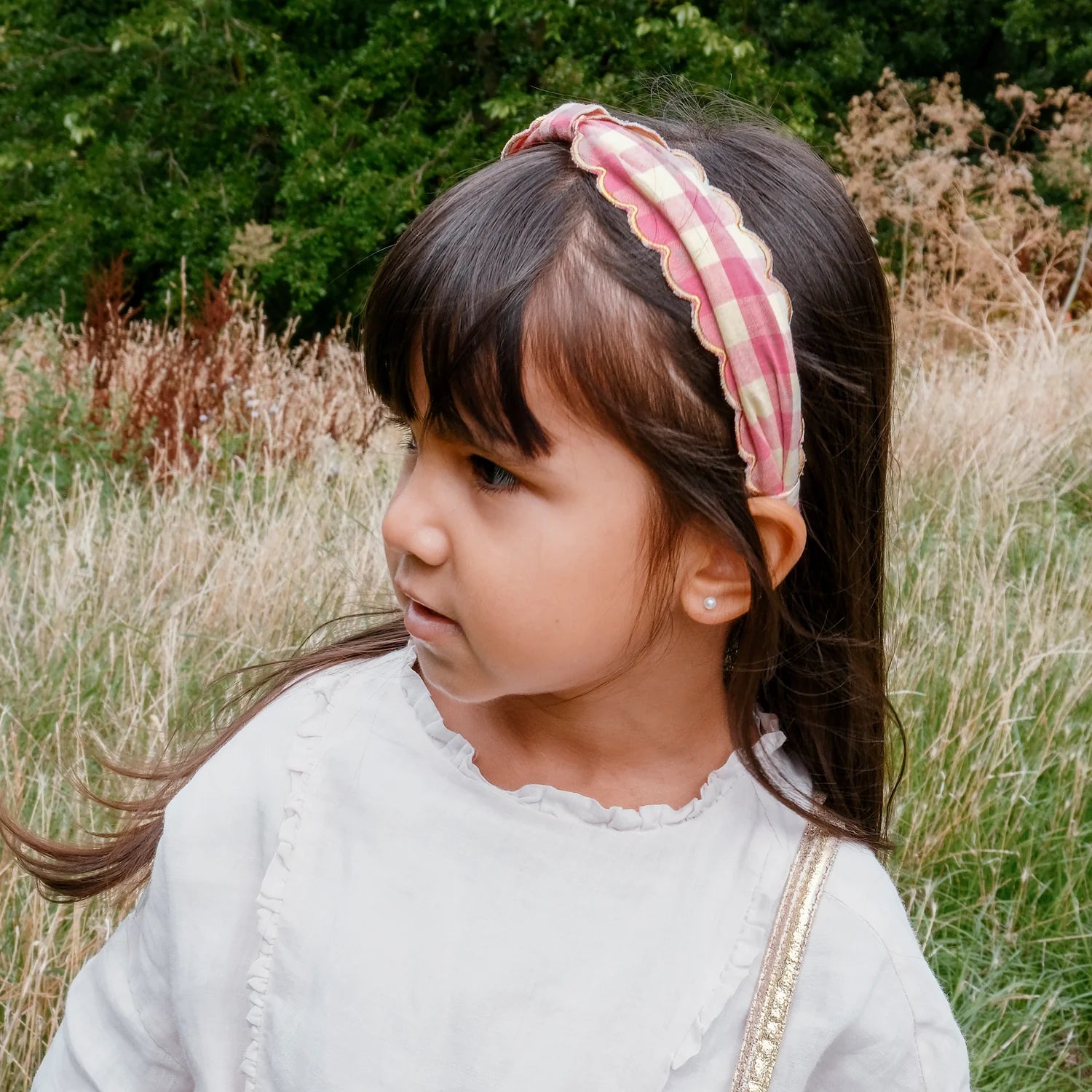 Diadema Scalloped Gingham