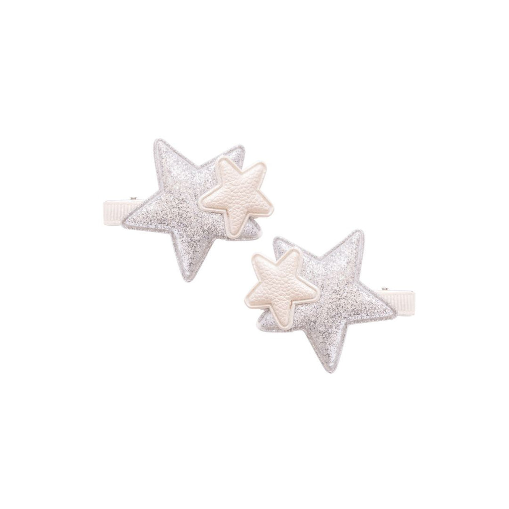 Clips Double star Amira - plata