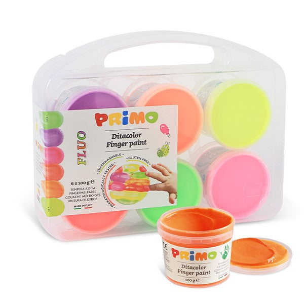 6 Pinturas de dedos fluor