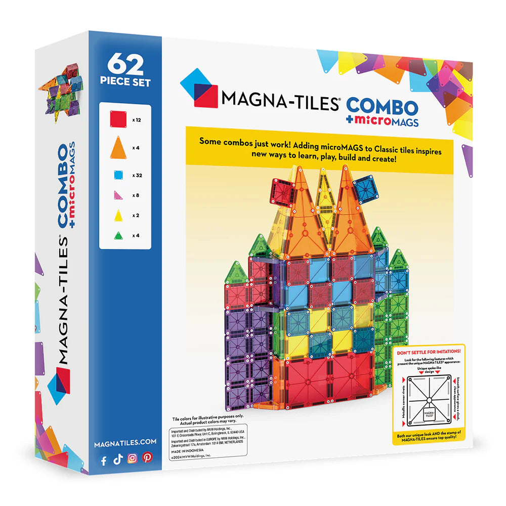 Magna-Tiles COMBO 62pcs