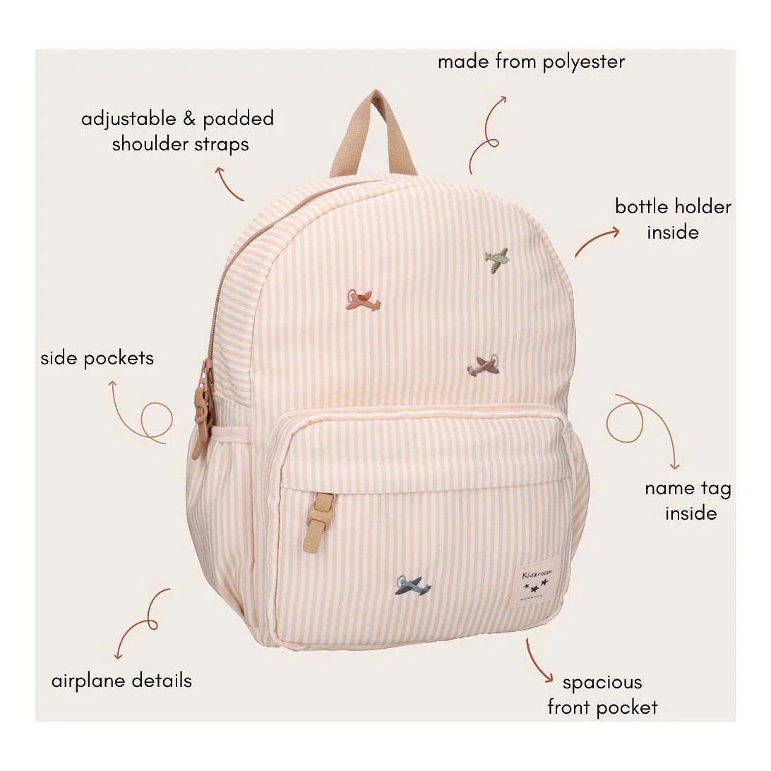 Mochila Nostalgia Rayas avionetas