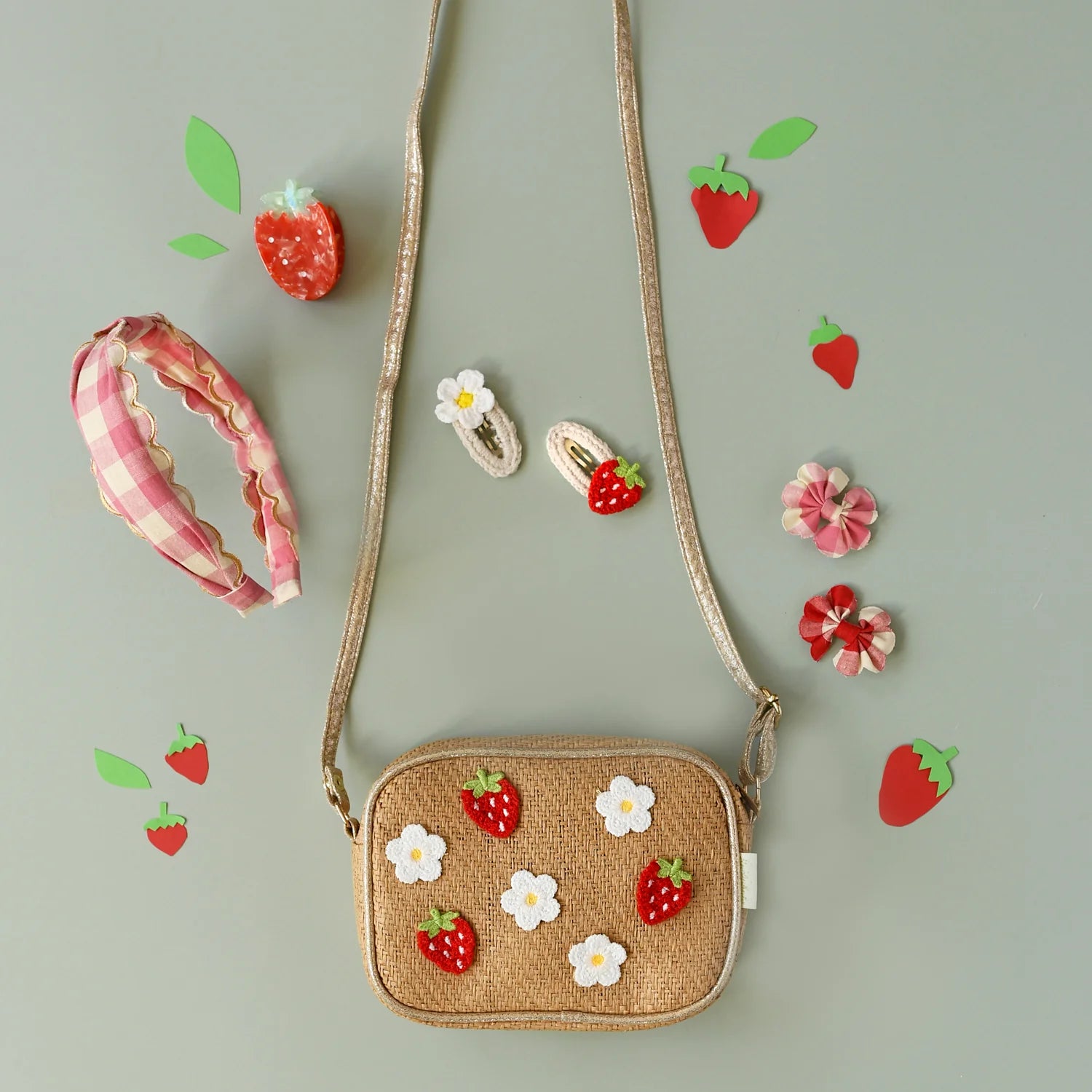 Clips Crochet Daisy and Strawberry