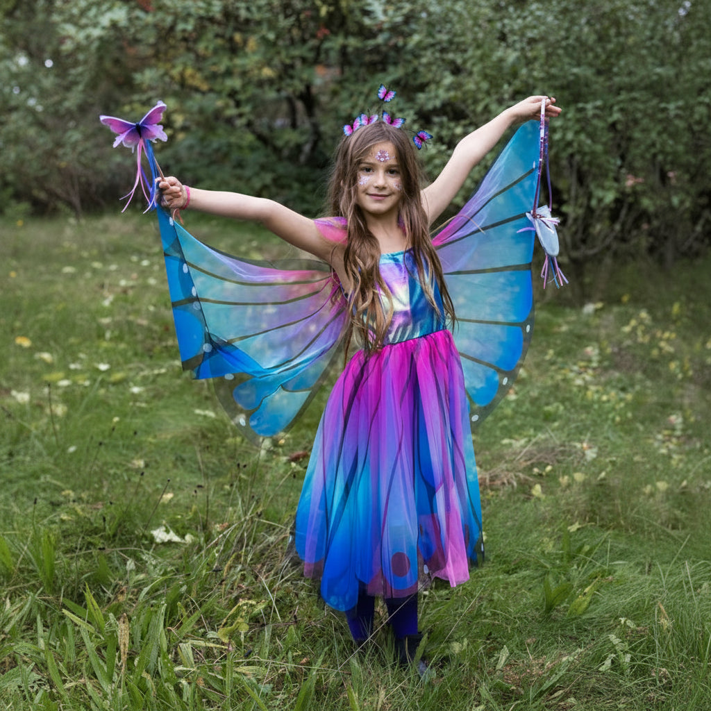Butterfly Twirl azul y lila