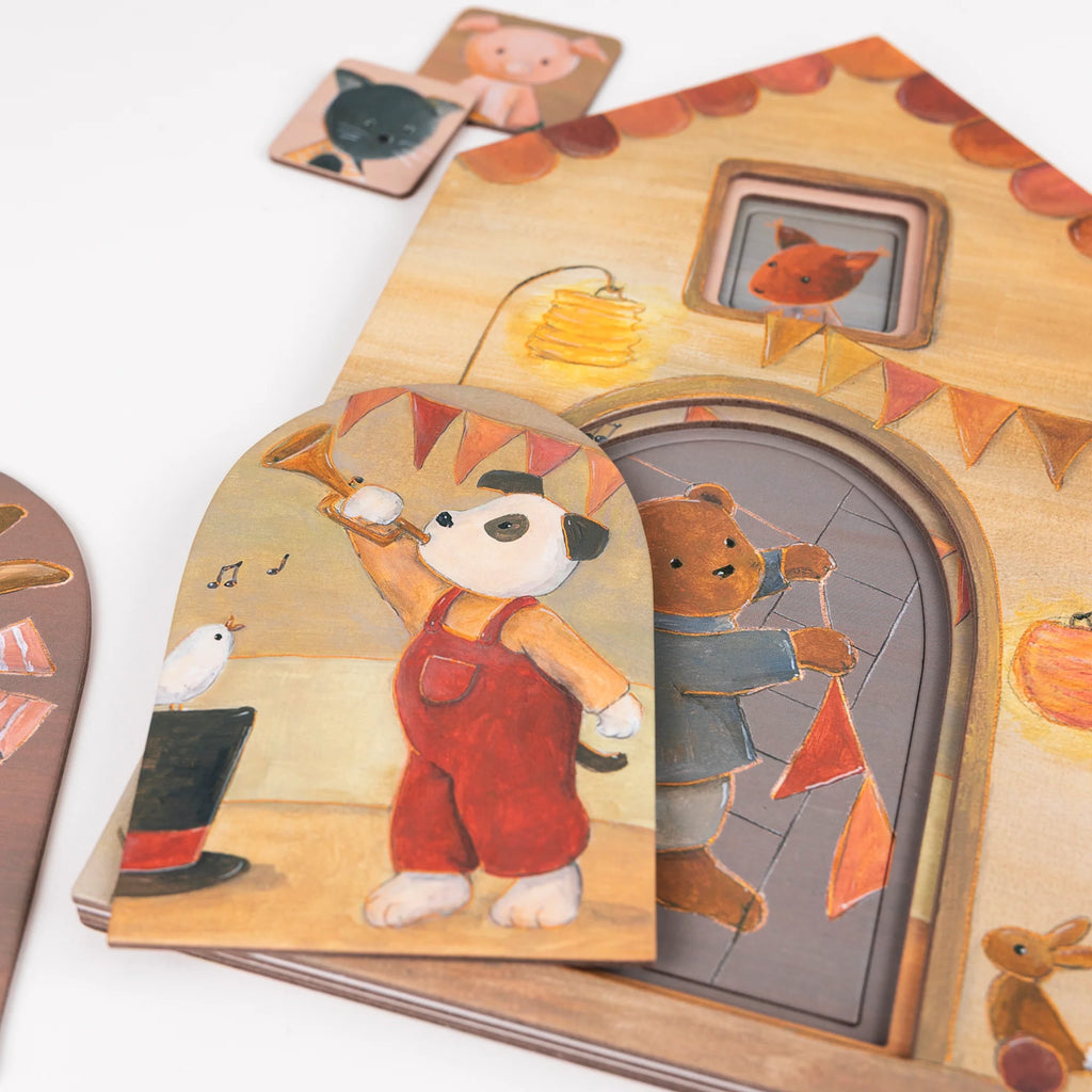 Amigos en casa - Puzzle a capas