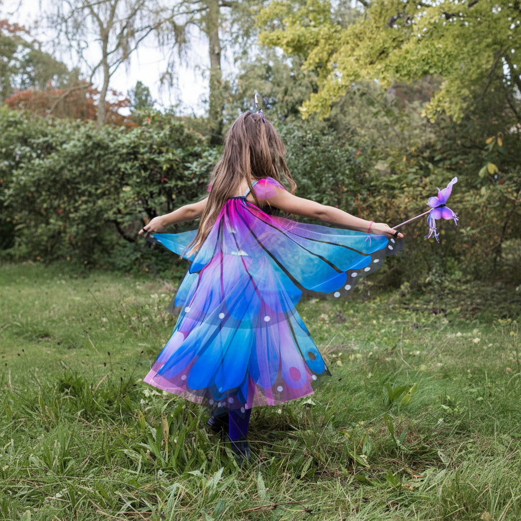 Butterfly Twirl azul y lila