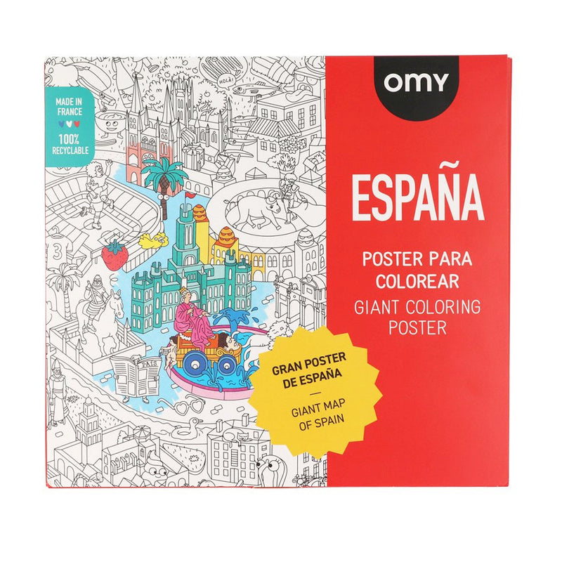 Poster XL para colorear - España