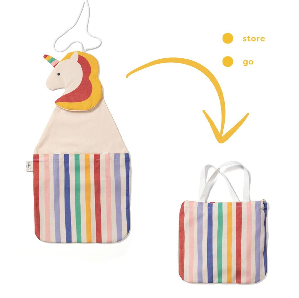 Organizador pared + bolsa Toto - Unicornio