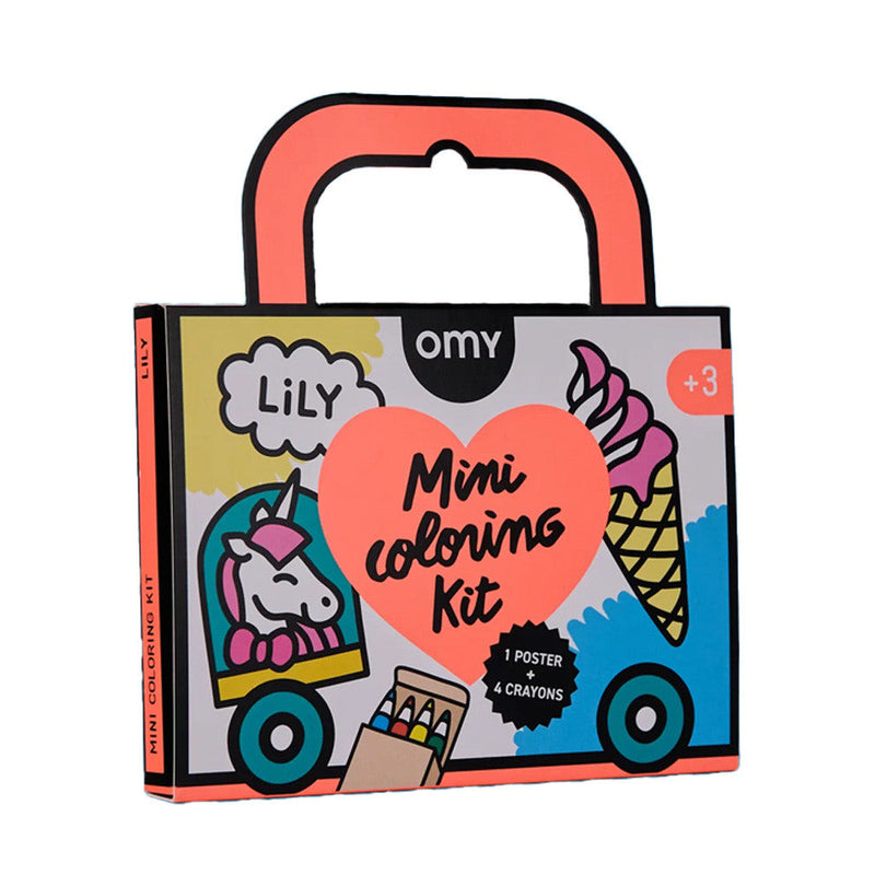 Mini coloring kit + 4 lápices