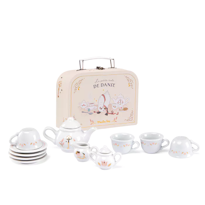 Maleta con set de te porcelana - La petite école de danse