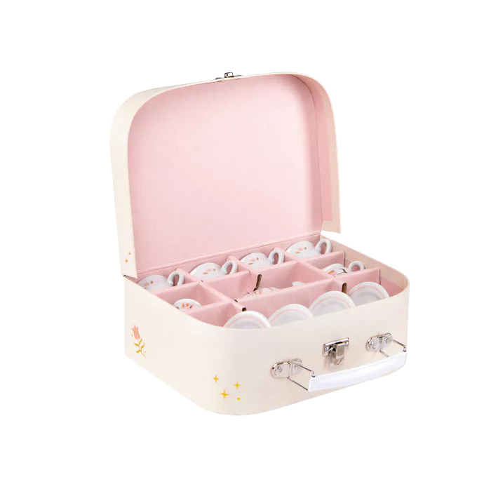 Maleta con set de te porcelana - La petite école de danse