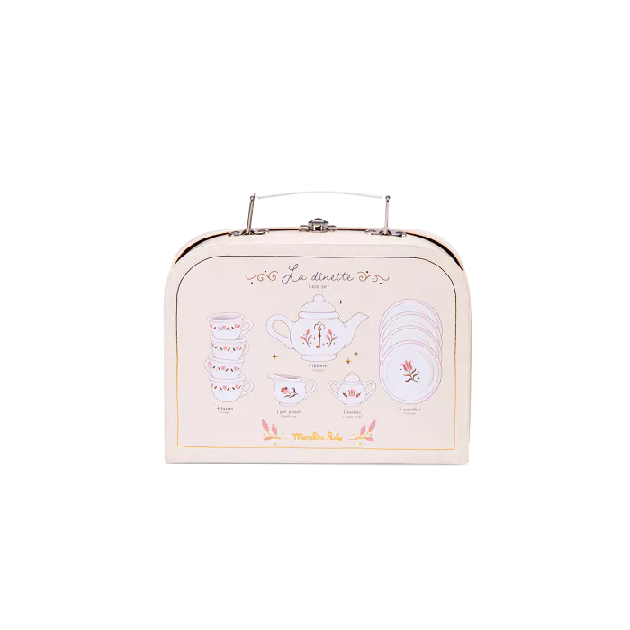 Maleta con set de te porcelana - La petite école de danse