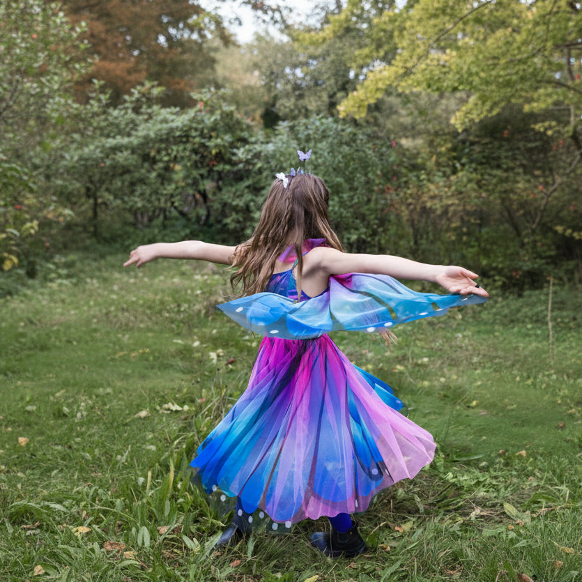Butterfly Twirl azul y lila