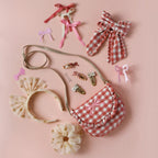 Clip lazo grande Gingham Ruffle