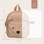 Mochila de cuero - Osito arena
