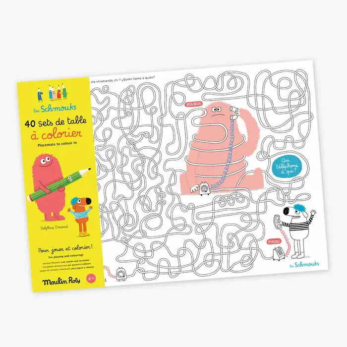 Pack 40 manteles para colorear Les Shmouks