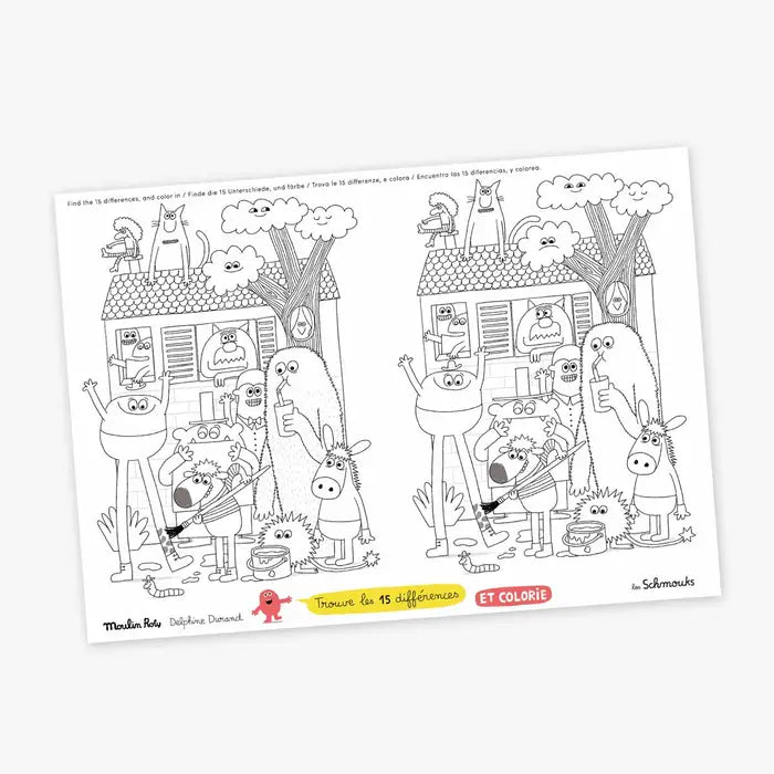 Pack 40 manteles para colorear Les Shmouks