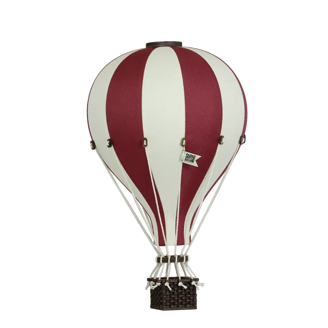 Globo aerostático - Crema y burdeos