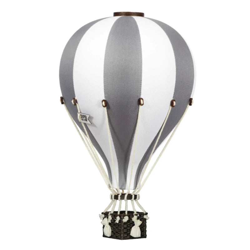 Globo aerostático - Blanco y gris oscuro
