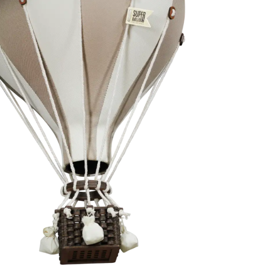 Globo aerostático - Marrón claro y crema