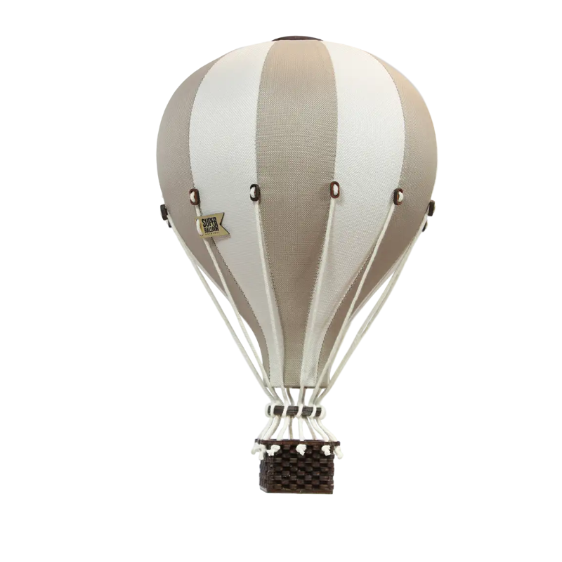 Globo aerostático - Marrón claro y crema
