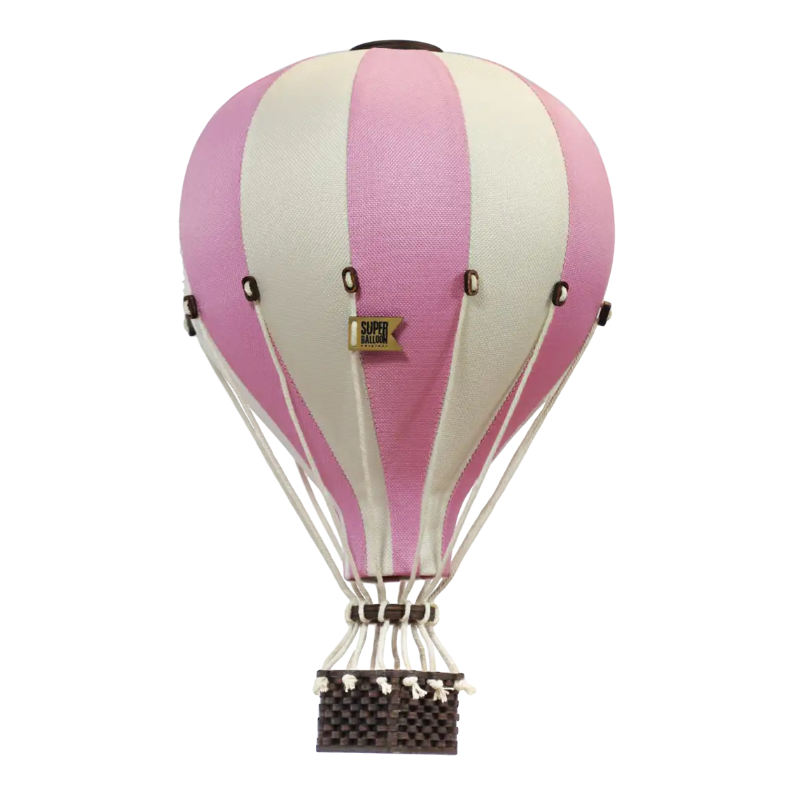 Globo aerostático - Beige y rosa claro