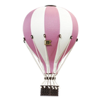 Globo aerostático - Blanco y rosa claro