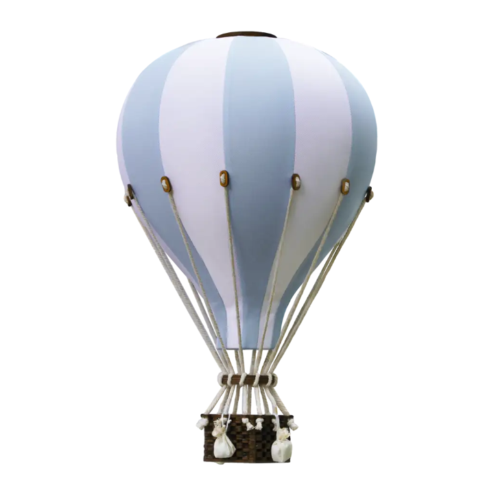 Globo aerostático - Blanco y azul claro