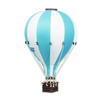 Globo aeroestático - Blanco y turquesa