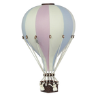 Globo aerostático - Azul, rosa y crema