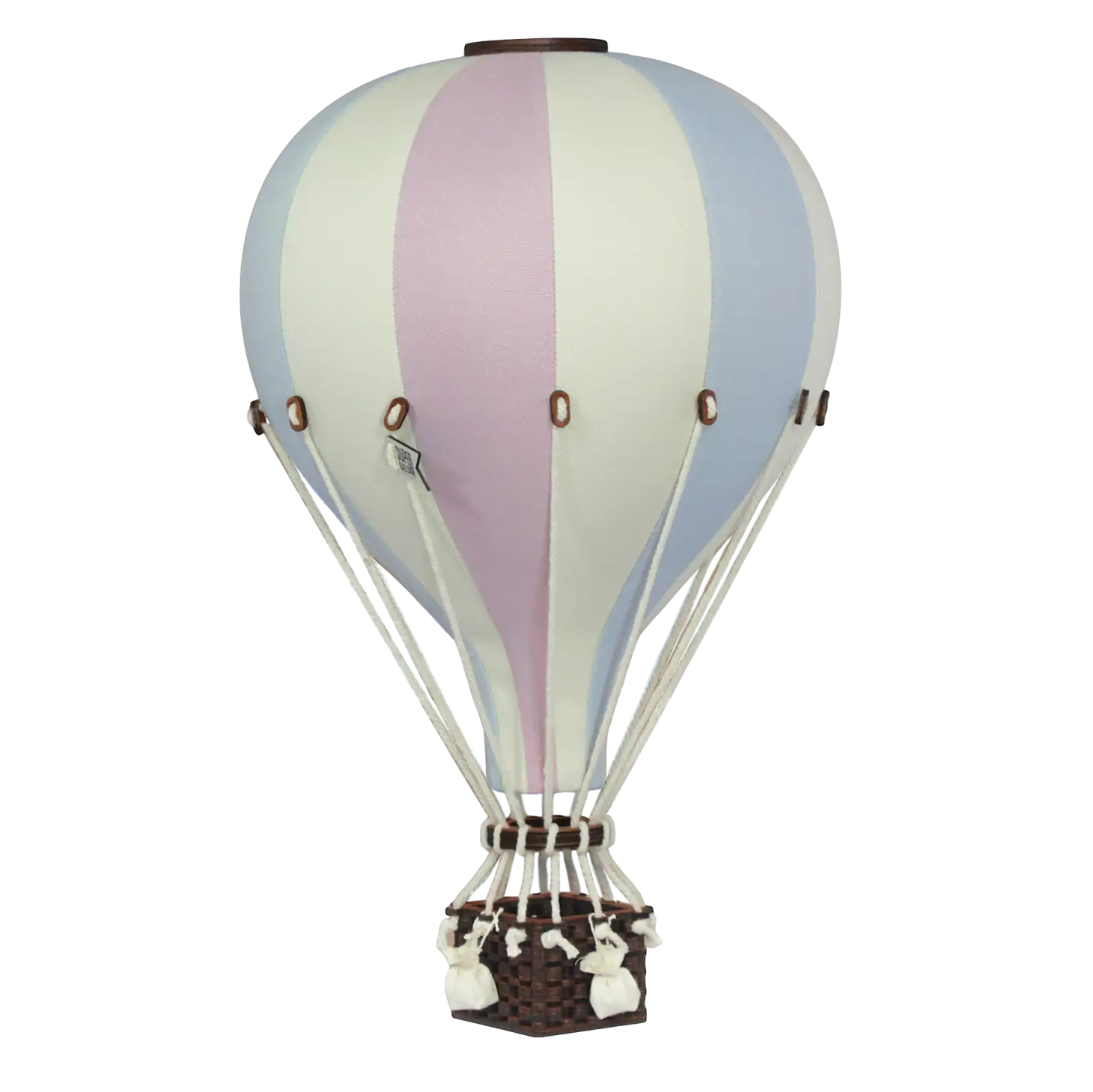 Globo aerostático - Azul, rosa y crema