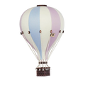Globo aerostático - Azul, rosa y crema