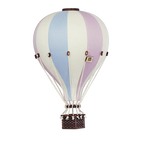 Globo aerostático - Azul, rosa y crema