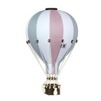 Globo aerostático - Gris, blanco, rosa
