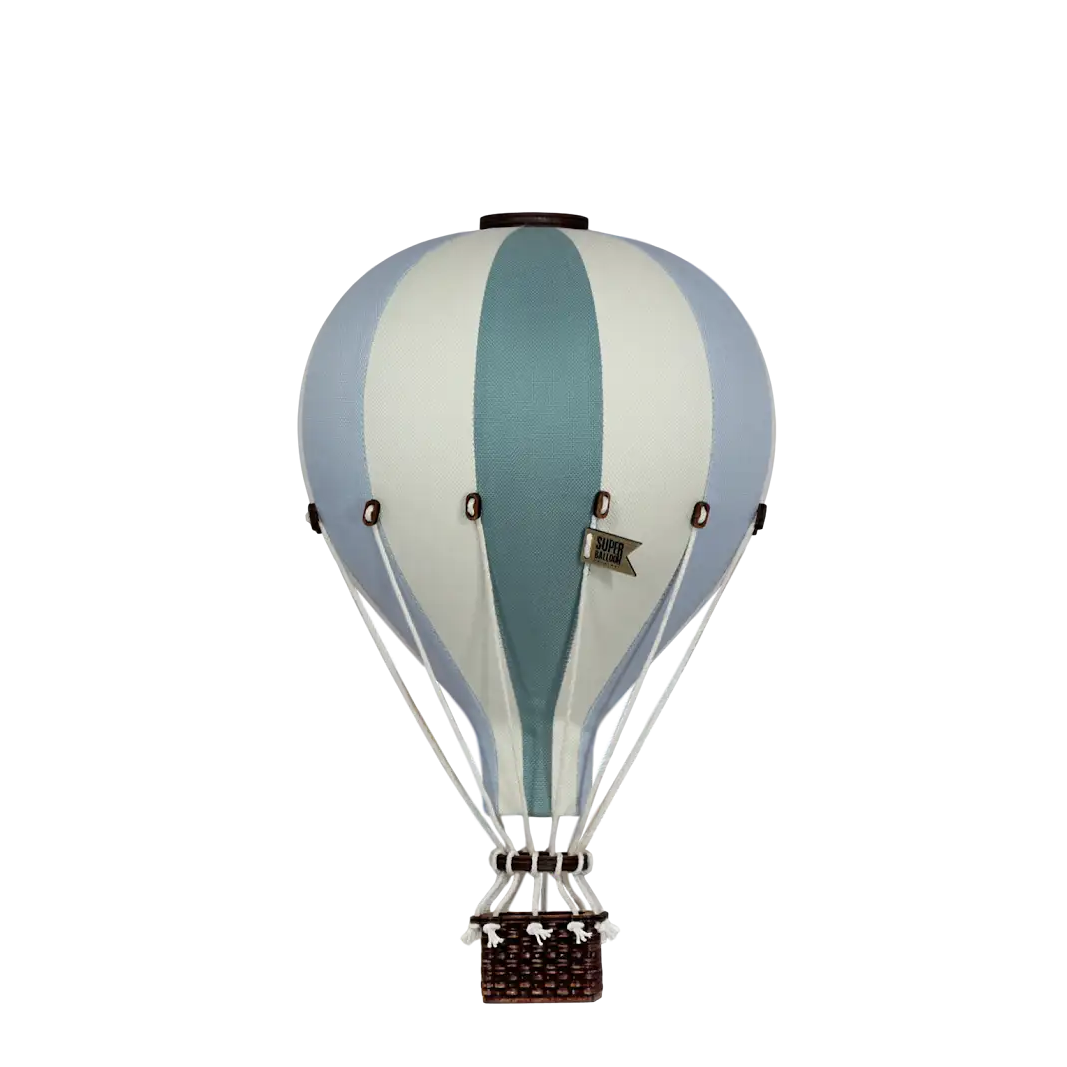 Globo aerostático - Beige, gris menta y verde