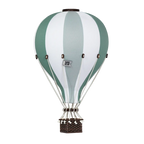 Globo aerostático - Verde, blanco y gris menta