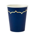 Vasos de Cartón Azul Marino y Dorado de