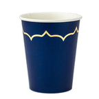 Vasos de Cartón Azul Marino y Dorado de