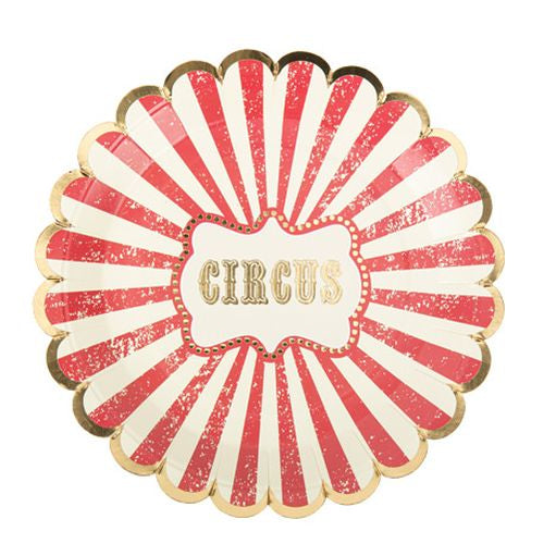 Platos de Cartón Circus Vintage