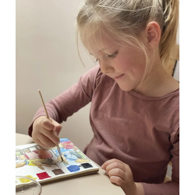 Libro para colorear con acuarela seca