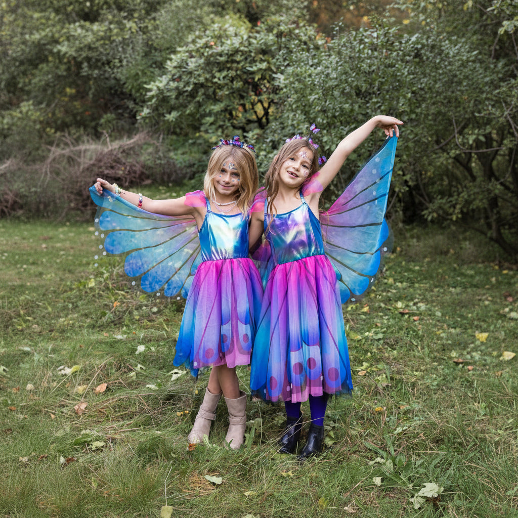 Butterfly Twirl azul y lila